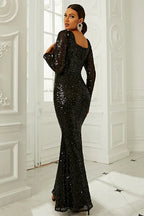 Sexy Pailletten Meerjungfrau Ballkleid Abendkleid