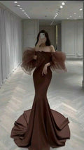 Vestido de noche de sirena Vestidos de noche de satén Vestidos de noche