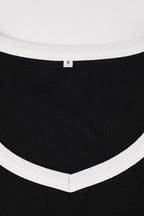 Slim Fit V-Neck Knit Top