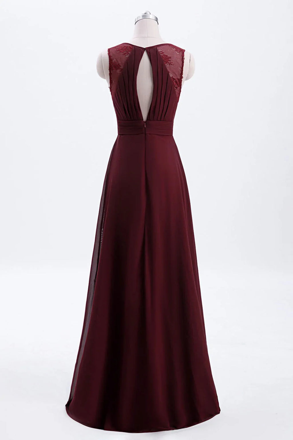 Chiffon A-line Pleated Long Bridesmaid Dress
