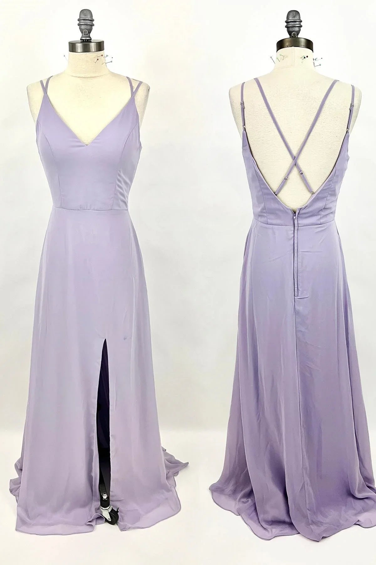 Brautjungfernkleid im A-Linien-Schnitt mit doppelten Trägern