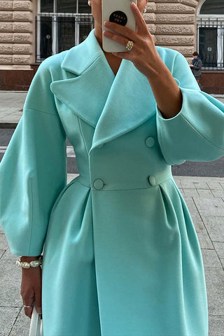 Winter Glam Contour Maximantel mit Umlegekragen 