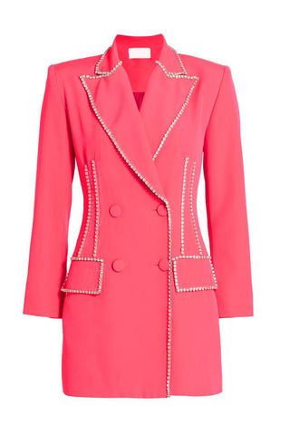 Rhinestone Double Breasted Blazer