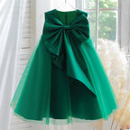 Vestido de primera comunión para niña, vestido formal de princesa, vestido de verano con lazo para fiesta de cumpleaños 