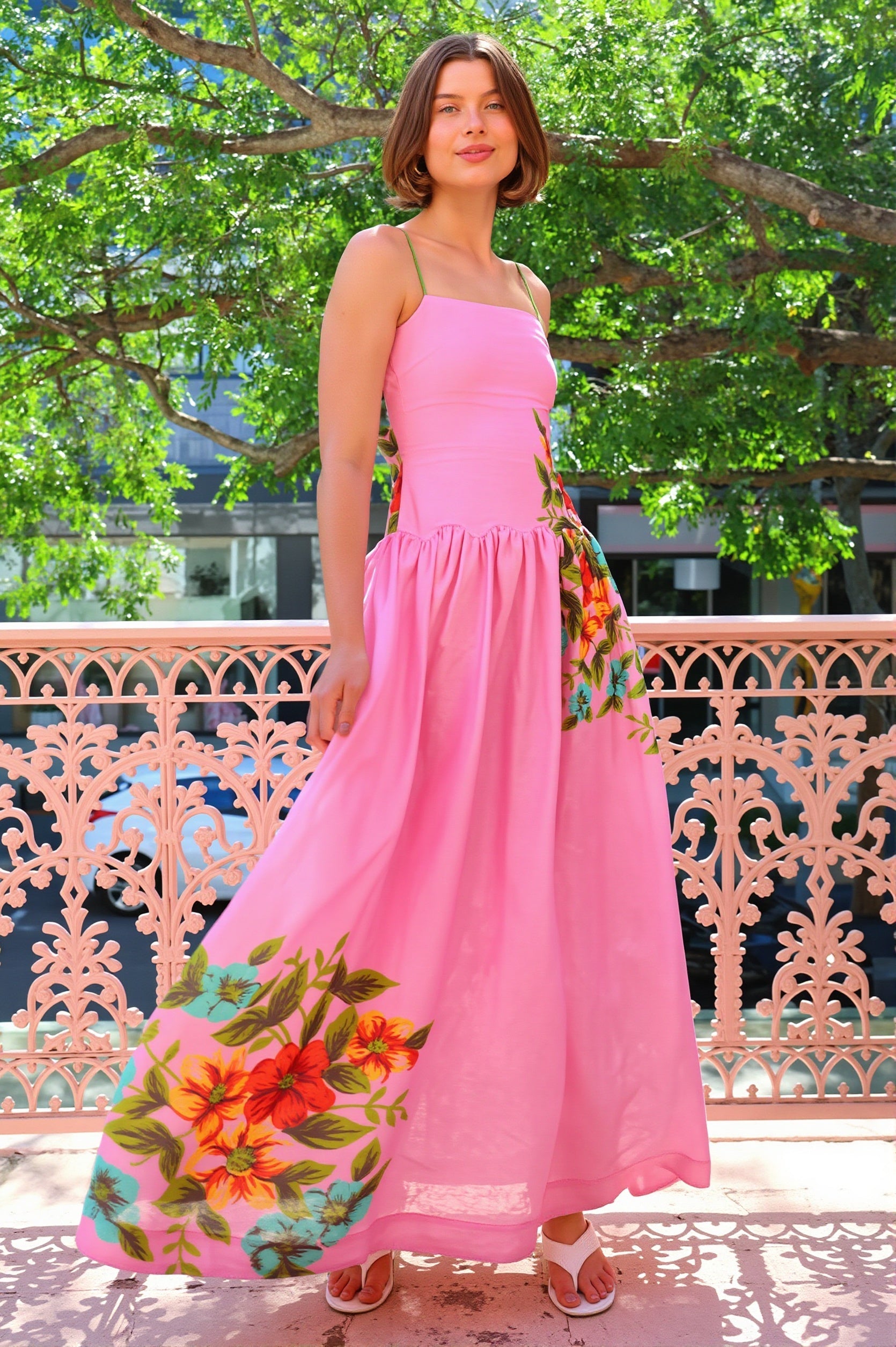 Floral Vacation Swing Cami Maxi Dress
