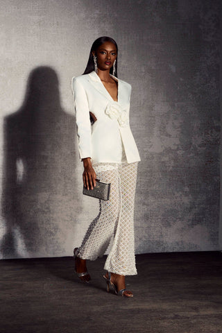 Blazer/Hose mit Perlenverzierung „Maureen“ 