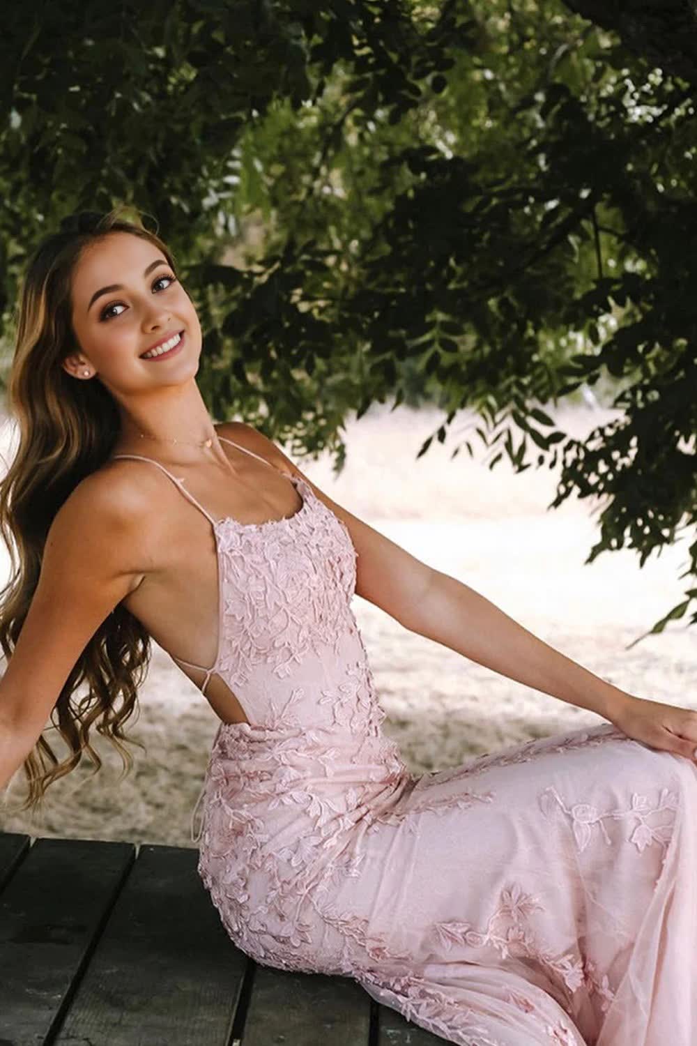 Meerjungfrauen-Abendkleid lang mit Applikationen