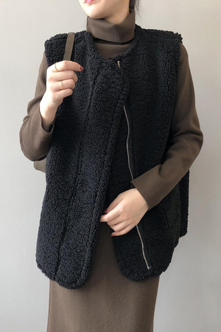 Chalecos casuales de cuello redondo con bolsillos y patchwork 