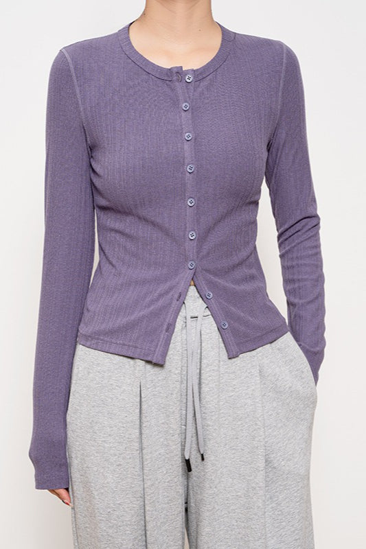 Lightweight Ribbed Cardigan