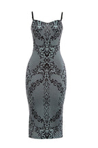 Cami Plunge Cutout Back Slit Print Maxi Dress