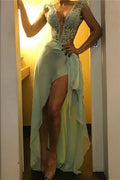 Vestidos de noche con tirantes de encaje, preciosos vestidos de fiesta transparentes 