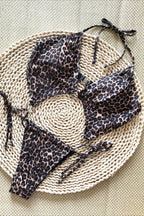 Sexy Leopard Tie One Piece Swimwear