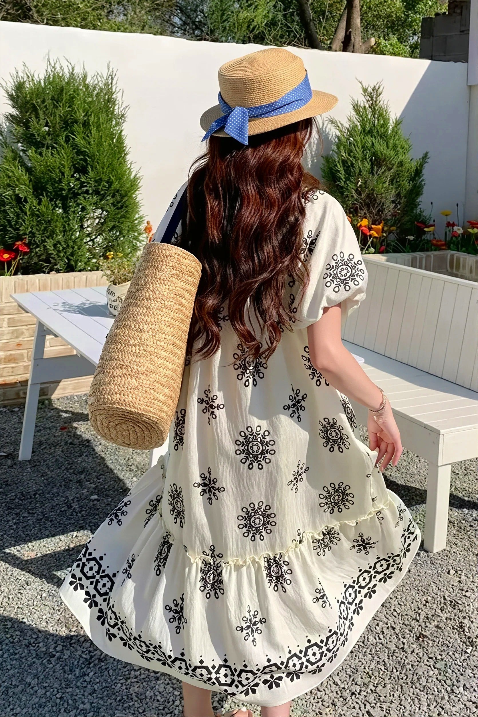 Loose Floral Long Vacation Boho Dress
