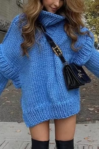 Loose Long Sleeve Turtleneck Sweater
