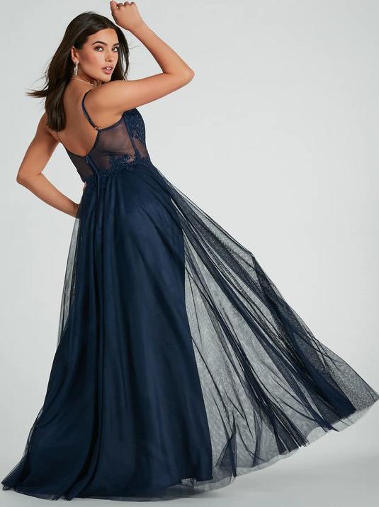 tulle and lace corset ball dress wide