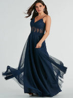 tulle and lace corset ball dress wide