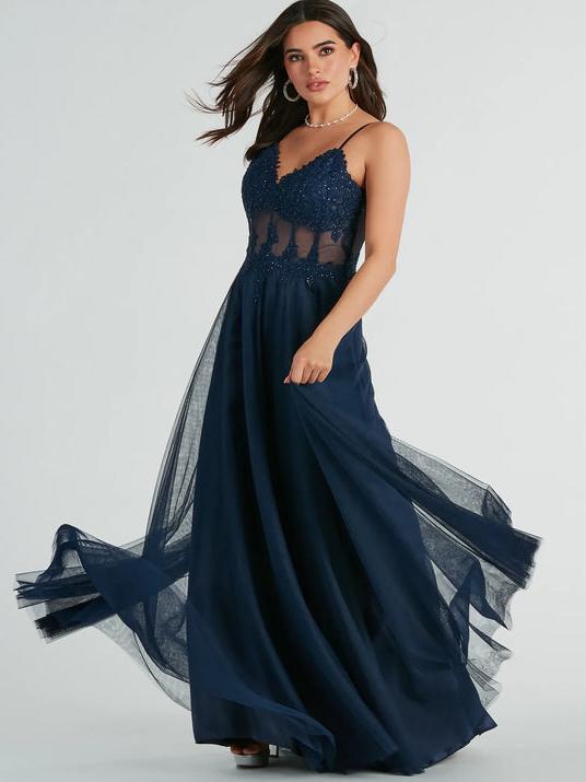 tulle and lace corset ball dress wide