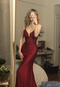 vestido de fiesta de noche largo corte sirena