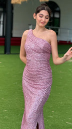 Sequin Mermaid Long Evening Prom Dress