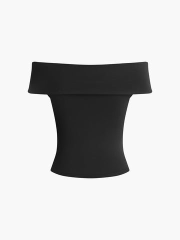 Twist Front Off Shoulder Top