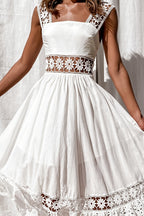 Lace Hollow Swing Long Boho Dress
