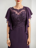 Vestidos de madre de la novia de corte A/princesa con apliques 