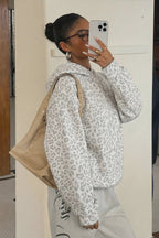Leopard Print Pullover Street Hoodie