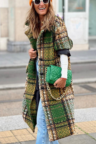 Abrigo oversize con estampado retro Keeping It Real 