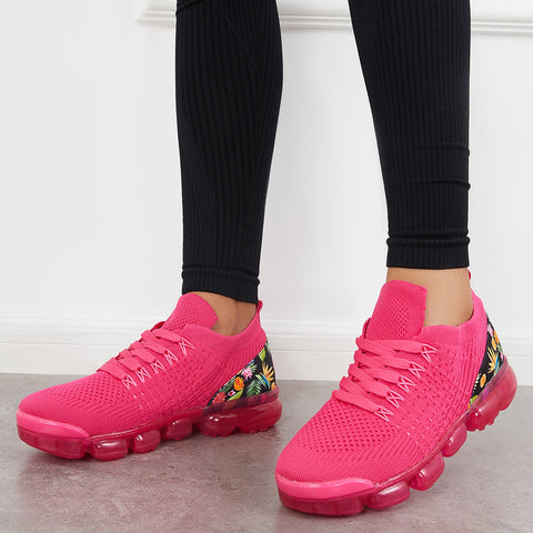 Althetic Breathable Woven Sneakers Air Cushion Sport Shoes