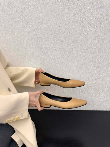 Mocasines de mujer beige, amarillo, plateado y negro con punta redonda, zapatos de vestir informales tipo Mary Jane, elegantes, sin cordones, talla 35-39 