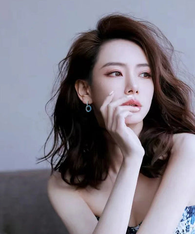 DIY Rainbow Copper Alloy Zircon Circle Hoop Earrings