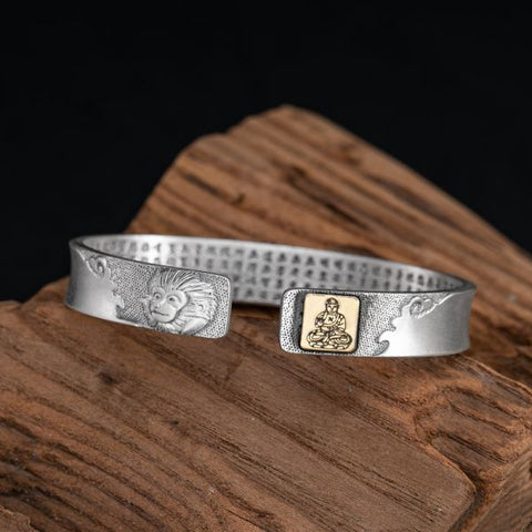 Sterling Silver Six Character Truth Chinese Zodiac Bracelet
