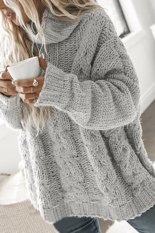 Sweet Elegant Solid Color Half A Turtleneck Sweaters