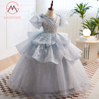 MARRYSHE Kleinkind Sommer Kommunion Geburtstagsparty Kleid Netzstoff Puffy Prinzessinnenkleid