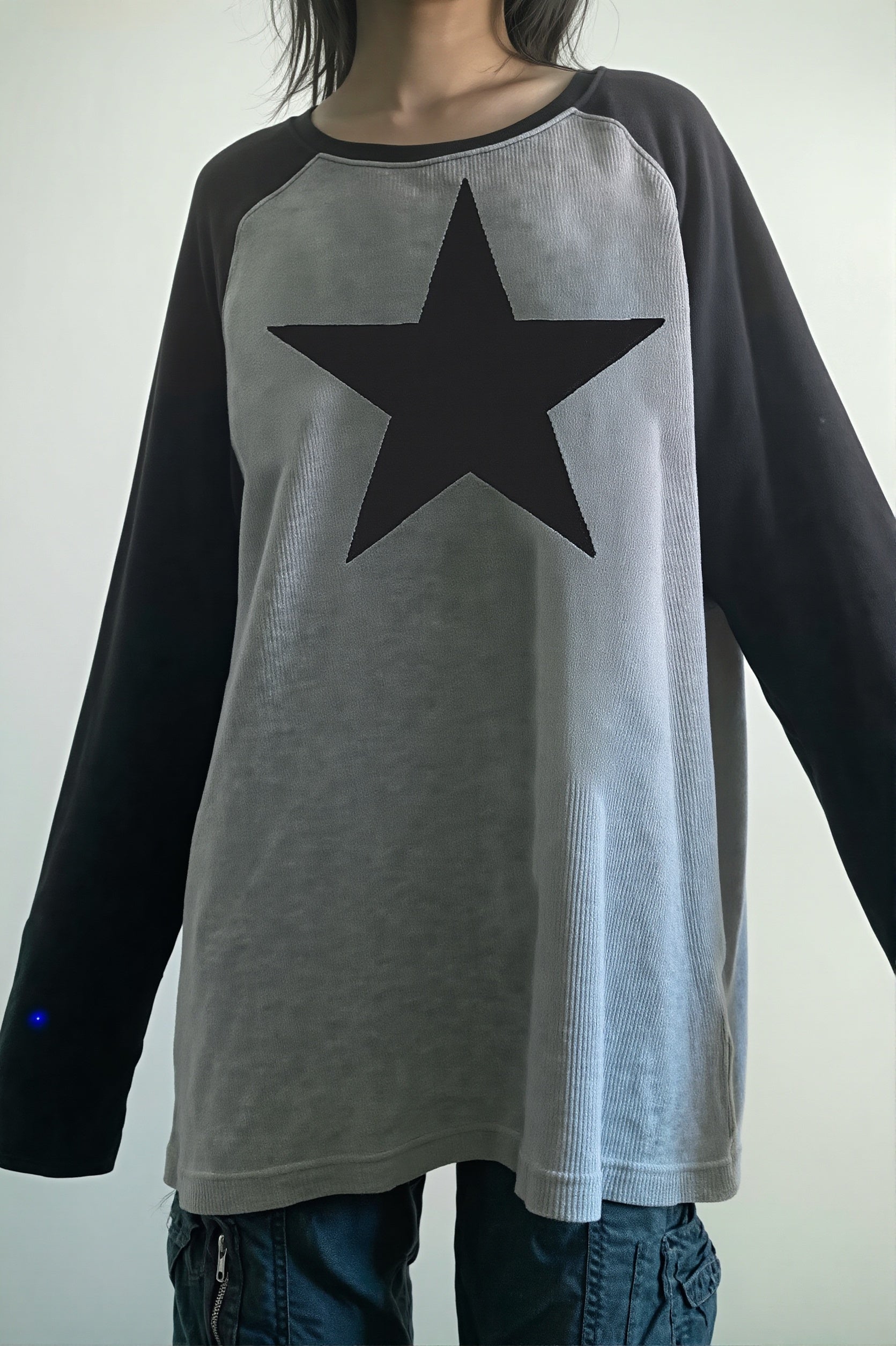 Star Print Long Sleeve Sweatshirt