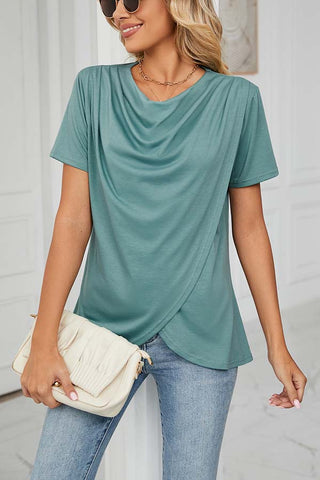 Camiseta cruzada con cuello vuelto Something Casual 