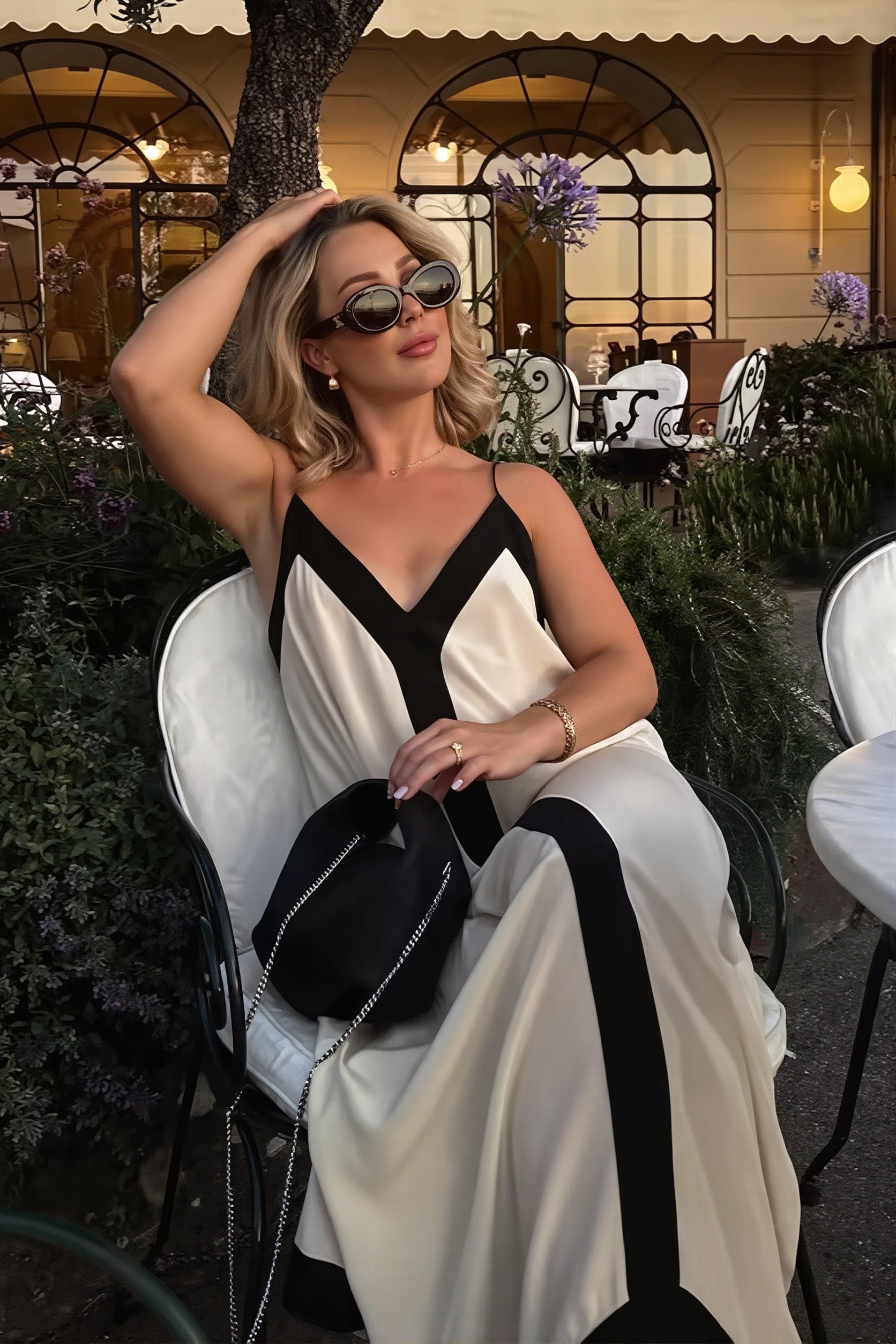 Loose V-Neck Spaghetti Strap Maxi Dress