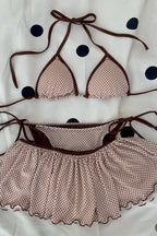 Sweet Polka Dot Three Piece Swim Set