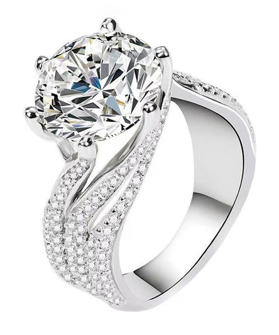 Boutique Kupfer Zirkon Fünf Karat Taube Ei Ringe