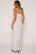 Lace V Neck Bodycon Cami Maxi Dress