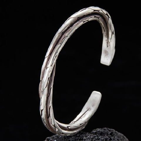 Sterling Silver Hand Wrapped Twisted Vintage Bracelet