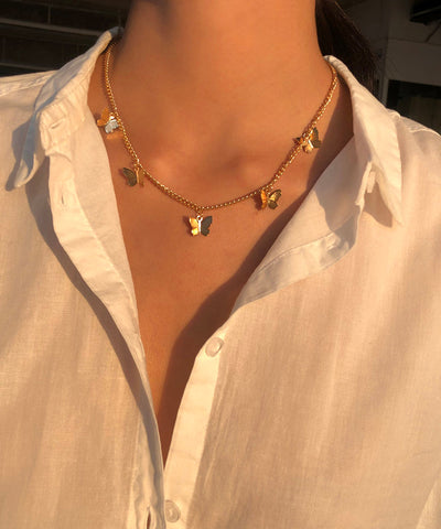 Art Gold – Halskette mit Schmetterlingsprinzessin aus Sterlingsilber 