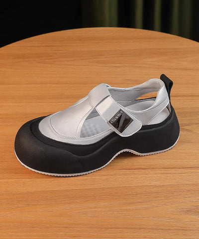 Neue Apricot Hollow Out Atmungsaktive Plateausandalen 