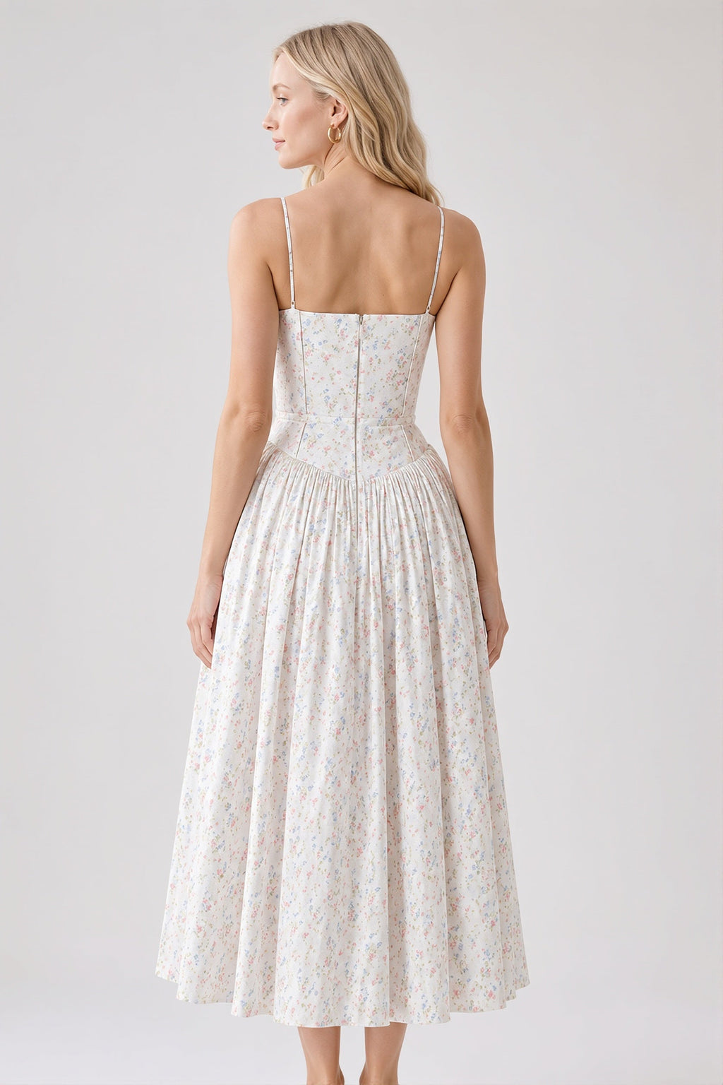 Floral Print Cami Slim Fit Maxi Dress