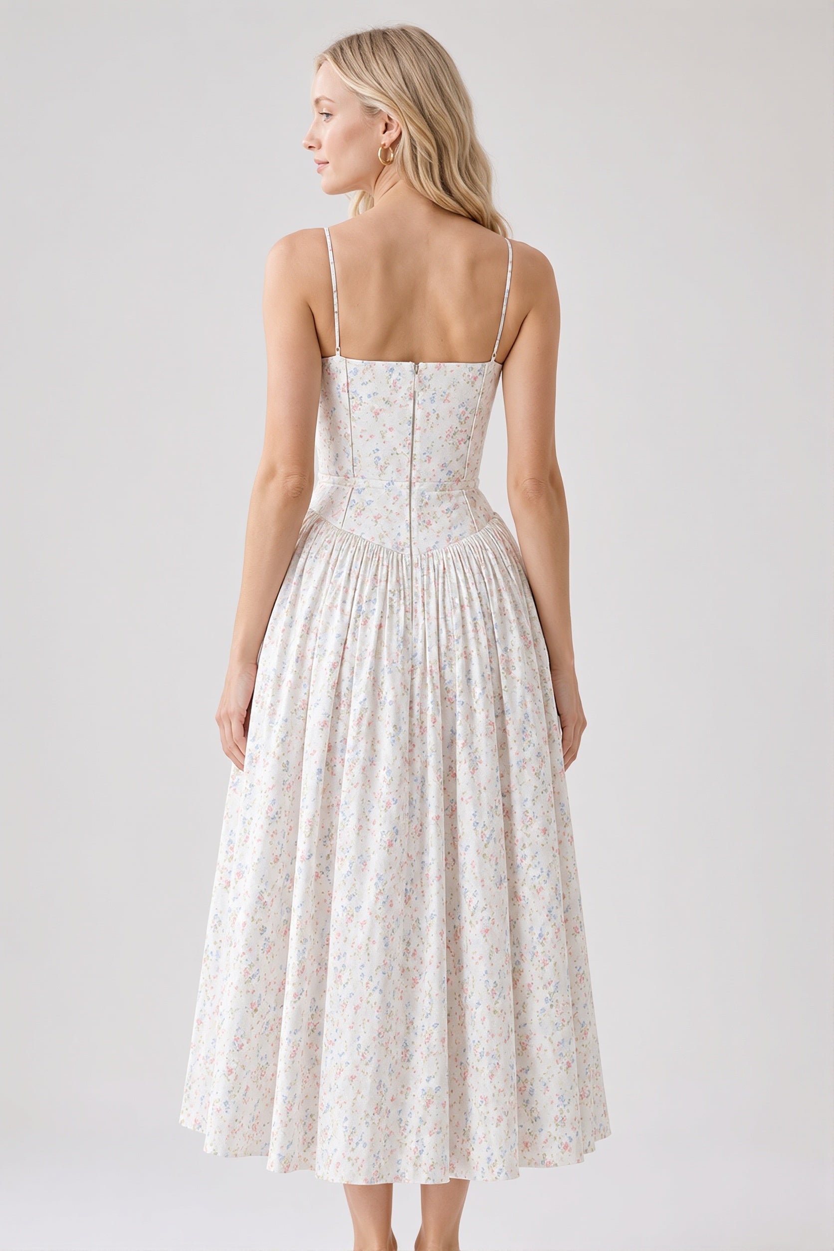 Floral Print Cami Slim Fit Maxi Dress