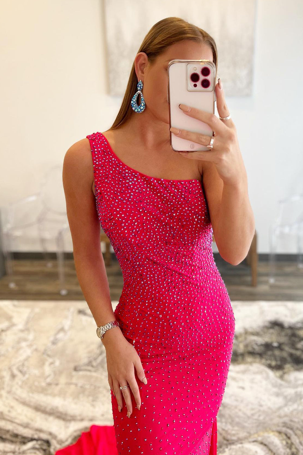 One Shoulder Mermaid Prom Dress