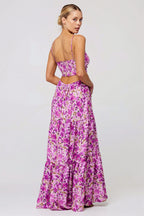 Floral Splice Swing Cami Maxi Dress