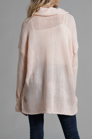 Casual Solid Split Joint Turtleneck Tops Sweater