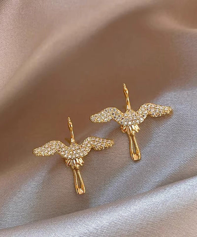 Vogue Gold Edelstahl Zirkon Kran Ohrstecker 