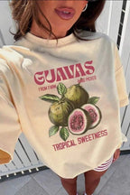 Casual Loose Cotton Fruit Print T-shirt